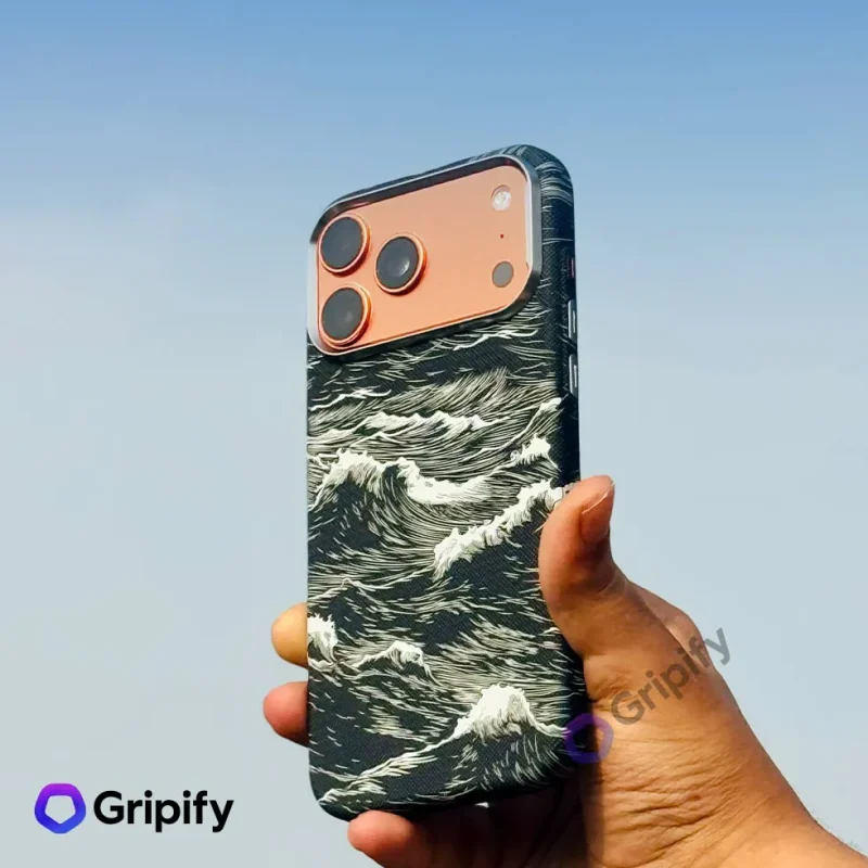 Carbon Fiber Texture MagSafe Case - Ocean Wave