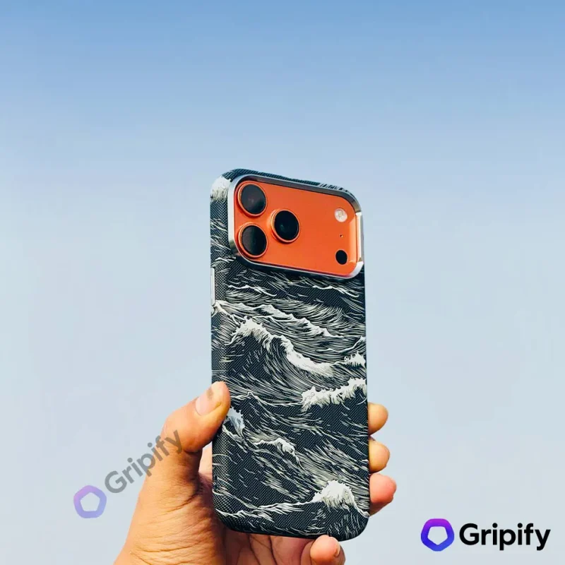 Carbon Fiber Texture MagSafe Case - Ocean Wave - Image 3