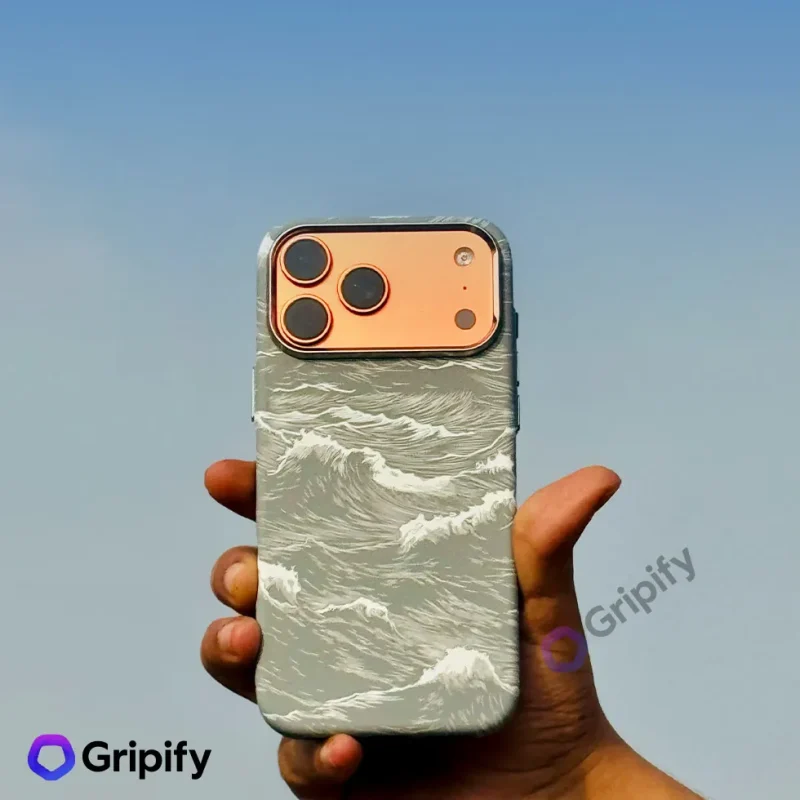 Carbon Fiber Texture MagSafe Case - Snow Wave - Image 2