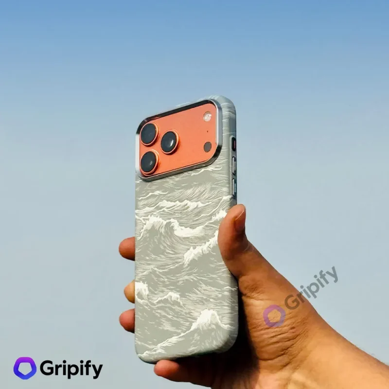 Carbon Fiber Texture MagSafe Case - Snow Wave