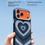 Jaucase Shuck UP Magnetic Case - Glitter Heart Pattern